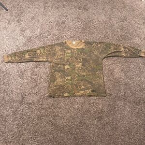 VTG Commander Men's 3X Camouflage Long Sleeve Cotton T-Shirt Pocket Made in USA